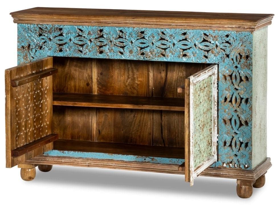 Louis XIV Antique Style Scrollwork Credenza