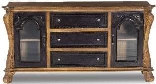 Two-Tone Glass Display Arch Sideboard