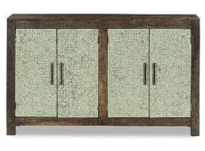 Curved-Corner Natural Oak Buffeting Console