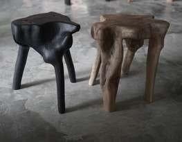 Tank Block Timber Stool