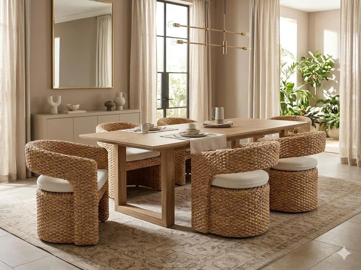 Dining set of 7 (Water Hyacinth Look Series)